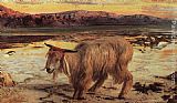 William Holman Hunt Paintings - The Scapegoat by William Holman Hunt